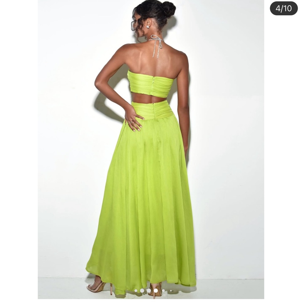 Yellow Maxi Skirt with A-Line High-Low Design